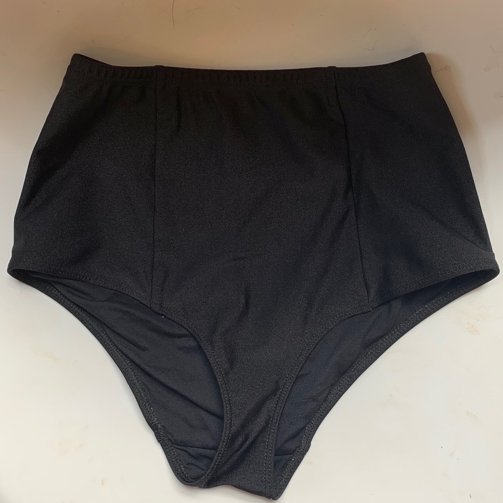 American apparel mid rise swim bottoms in black